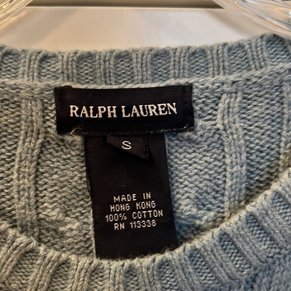 Ralph Lauren Girls’ Blue Cotton Sweater - Picture 4 of 4